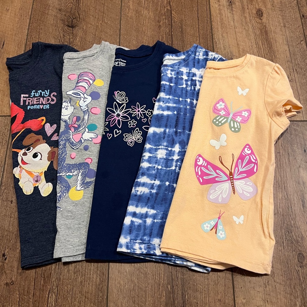 Jumping Beans Toddler Girl T-shirt Bundle, 4T